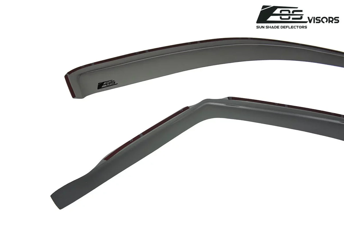 Extreme Online Store  Visors in-Channel Style Side Vents Rain Guard Window Deflectors for 2004-2008 Ford F-150 Crew Cab Models