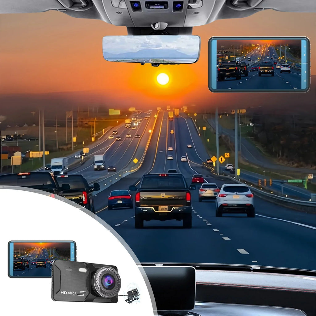 Hot Sale!!! 2 Channel Dual Dash Cam Infrared Night Vision, Front and Rear Inside1080P Dash Camera for Cars Dashcam, Two Way Car Camera with  Night Vision Loop Recording G-Sensor Parking Monitor