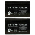 2x Pack - Compatible  - 2000 SURT2000XLI Battery - Replacement UB1270 Universal Sealed Lead Acid Battery (12V, 7Ah, 7000mAh, F1 Terminal, , ) - Includes 4 F1 to F2 Terminal Adapters