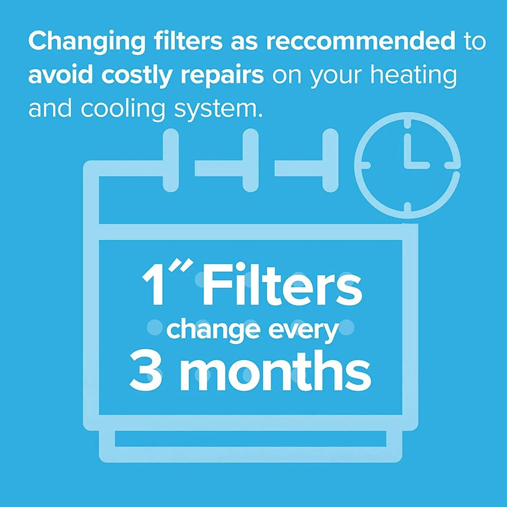 Filtrete 12x20x1 Air Filter,  300,  5, Clean Living Basic Dust 3-Month Pleated 1-Inch Air Filters, 6 Filters