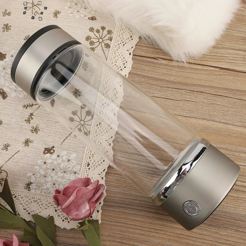 Hydrogen Water Bottle  Charging Rich Hydrogen Water Purifier Filter Glass Bottle Portable Lonizer Cup