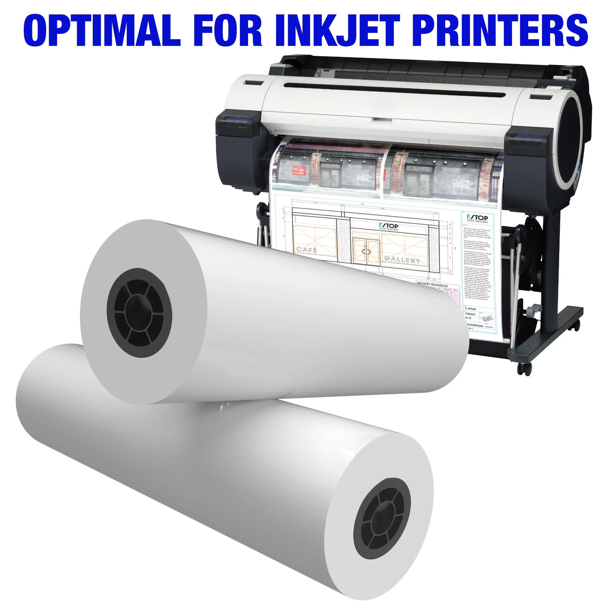 Alliance Wide Format Paper 24" x 150'  Bond 20lb | 92 Bright | 4 Rolls | 2" Core
