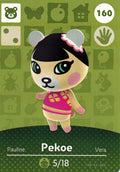 Nintendo Animal Crossing Happy Home Designer Amiibo Card Pekoe 160/200  Version