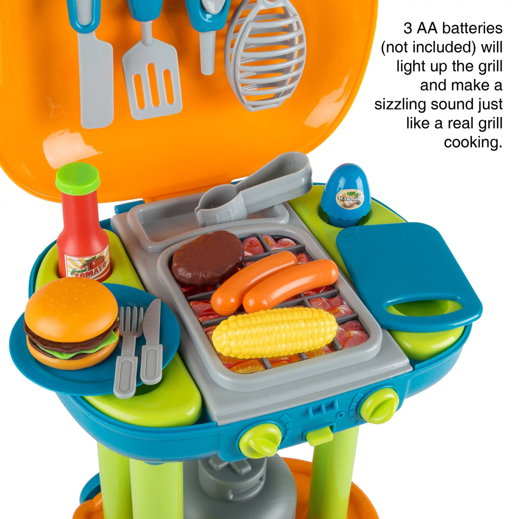 Hey! Play!  Grill Toy Set - Pretend Play Kids Dinner Play Set