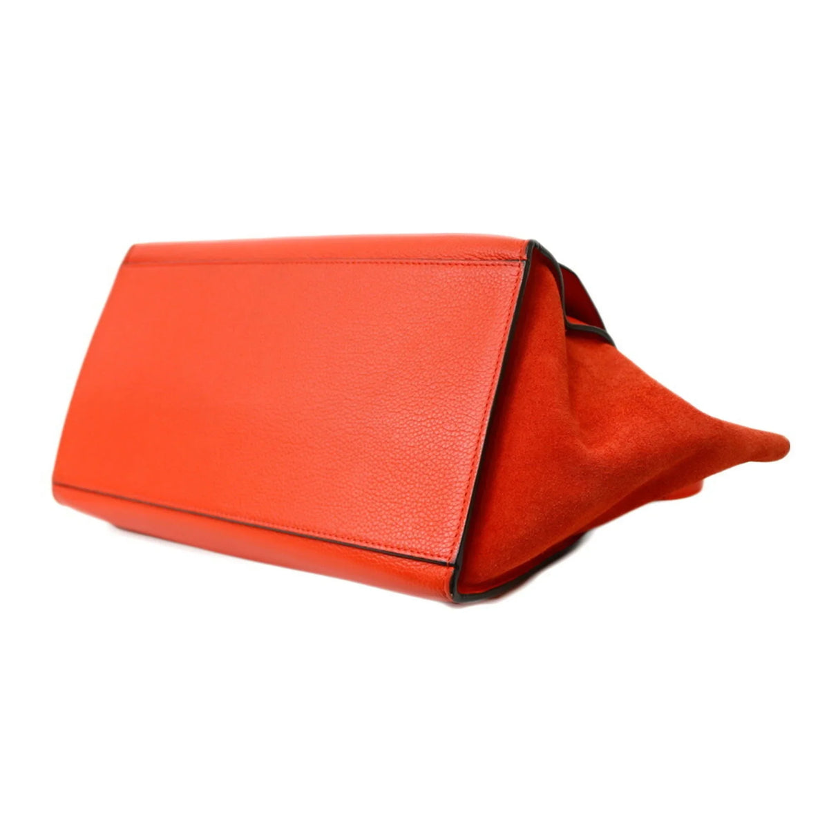 Pre-Owned Celine Trapeze Handbag Leather Orange Women's  (Fair)