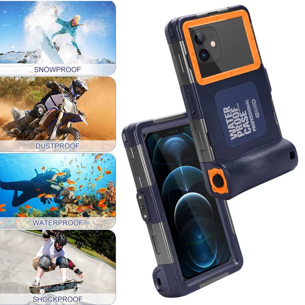 UrbanX Professional [15m/50ft] Swimming Diving Surfing Snorkeling Photo Video Waterproof Protective Case Underwater Housing for Panasonic Eluga Ray 700 And all Phones Up to 6.9 Inch  with Lanyard