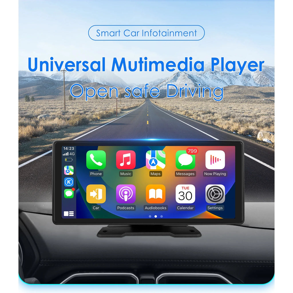 Android Auto Wireless Apple Carplay 360° Adjustable 10.26 Inch Touchscreen Car Radio Stereo Head Unit Bluetooth  Navigation Player With Backup Camera
