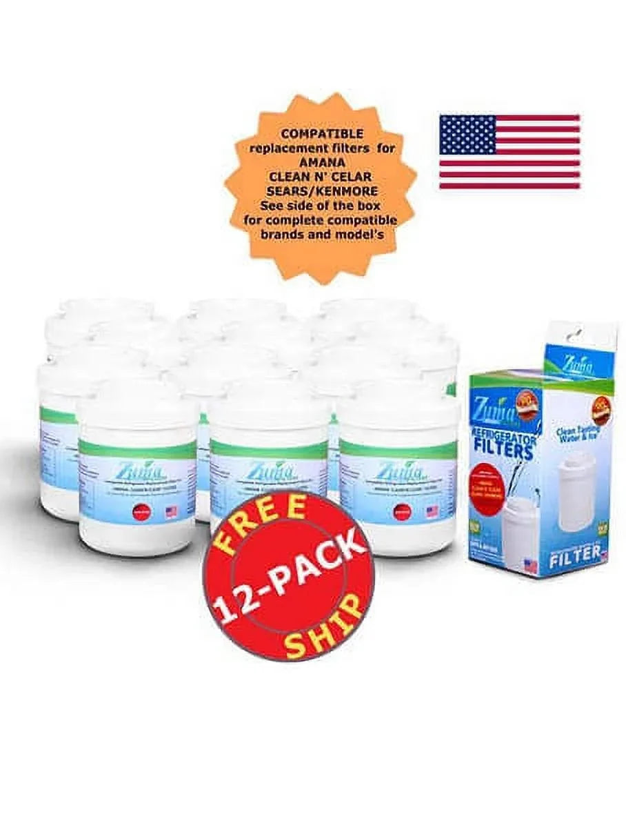 Brand , Water and Ice Filter , Model # -RF300 , Compatible with Amana® 12527303 - 12 Pack - Made in U.S.A.