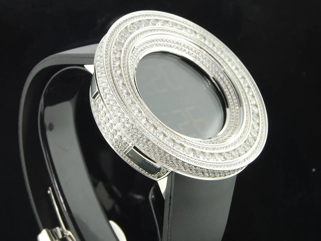 Mens Techno Com  Joe Rodeo JoJino 15 ct Custom White Simulated Diamond Watch