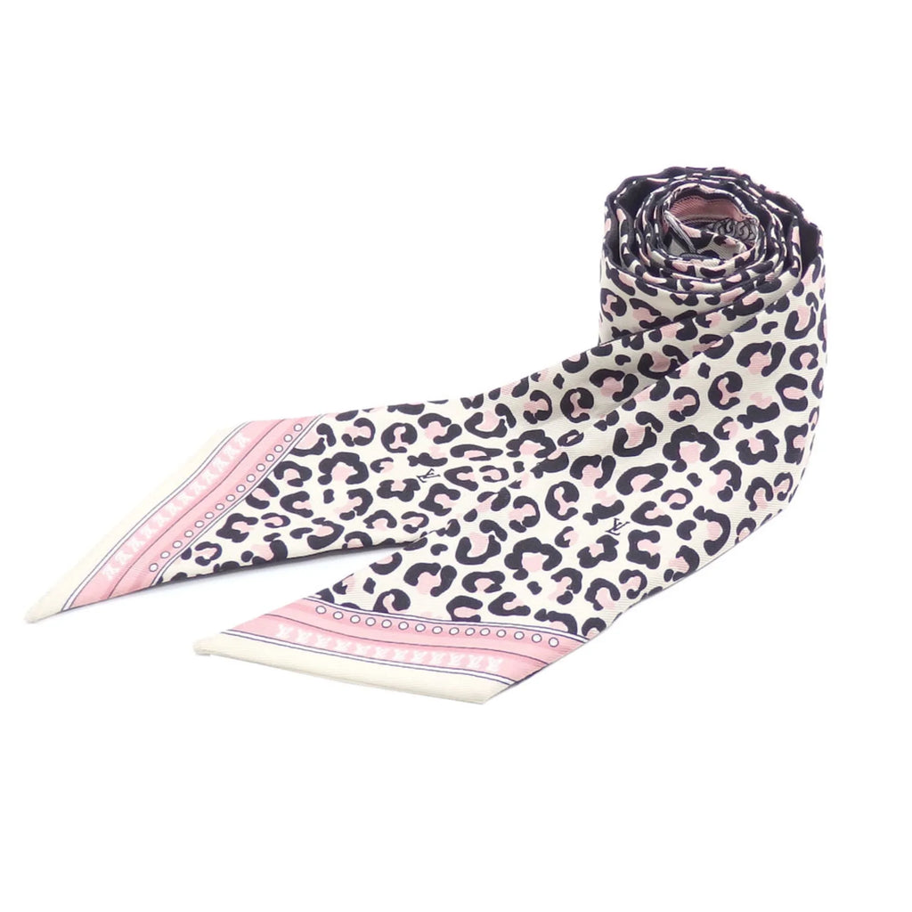 Pre-Owned Louis Vuitton Scarf Muffler Bandeau  Wild at Heart Women's Multicolor Silk Leopard Print M00415 (Good)