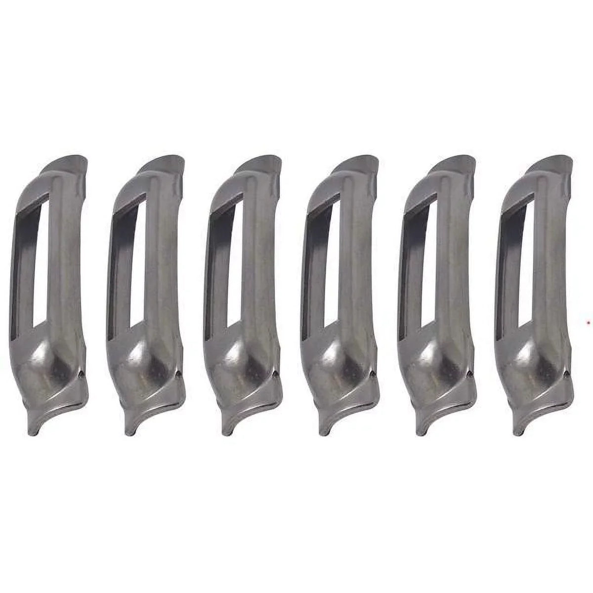 Weld-On Contoured Unfinished - E-Track Single Strap Anchor 6-Pack (zinc rust protection), Logistic Tie-Down for Pickups, Trucks, Trailers