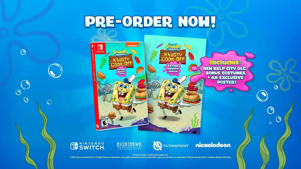 SpongeBob Krusty Cook-Off Extra Krusty Edition, Nintendo Switch, Nighthawk Interactive, 812303018978