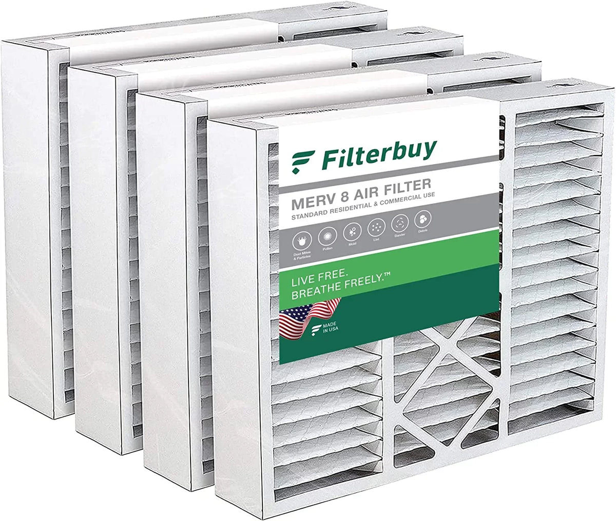 Filterbuy 22x24x5  8 Pleated   Furnace Air Filters for Amana and Goodman (4-Pack)