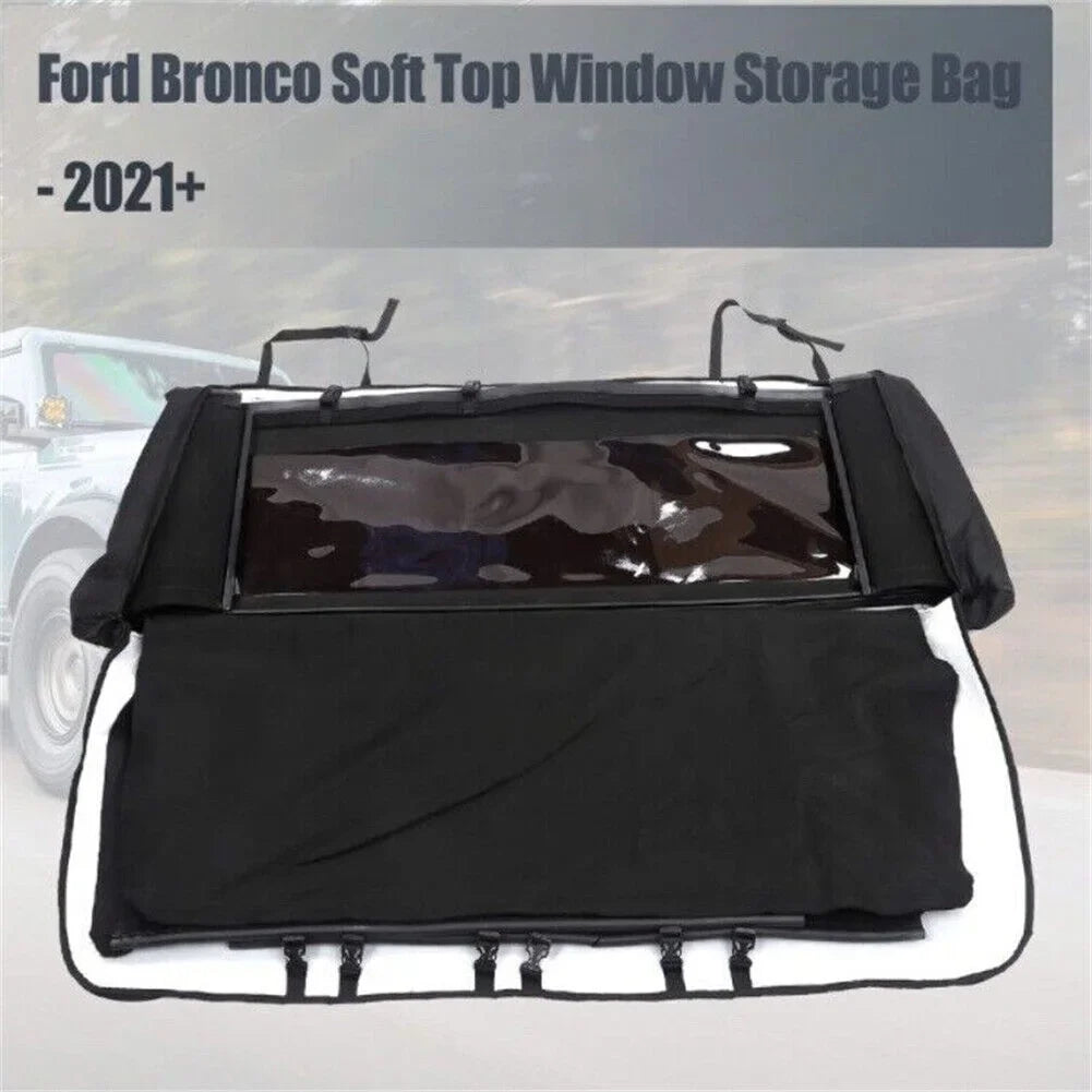 For Ford Bronco Accessories 2021-2023 4-Door 600D Soft Top Window Storage Bag