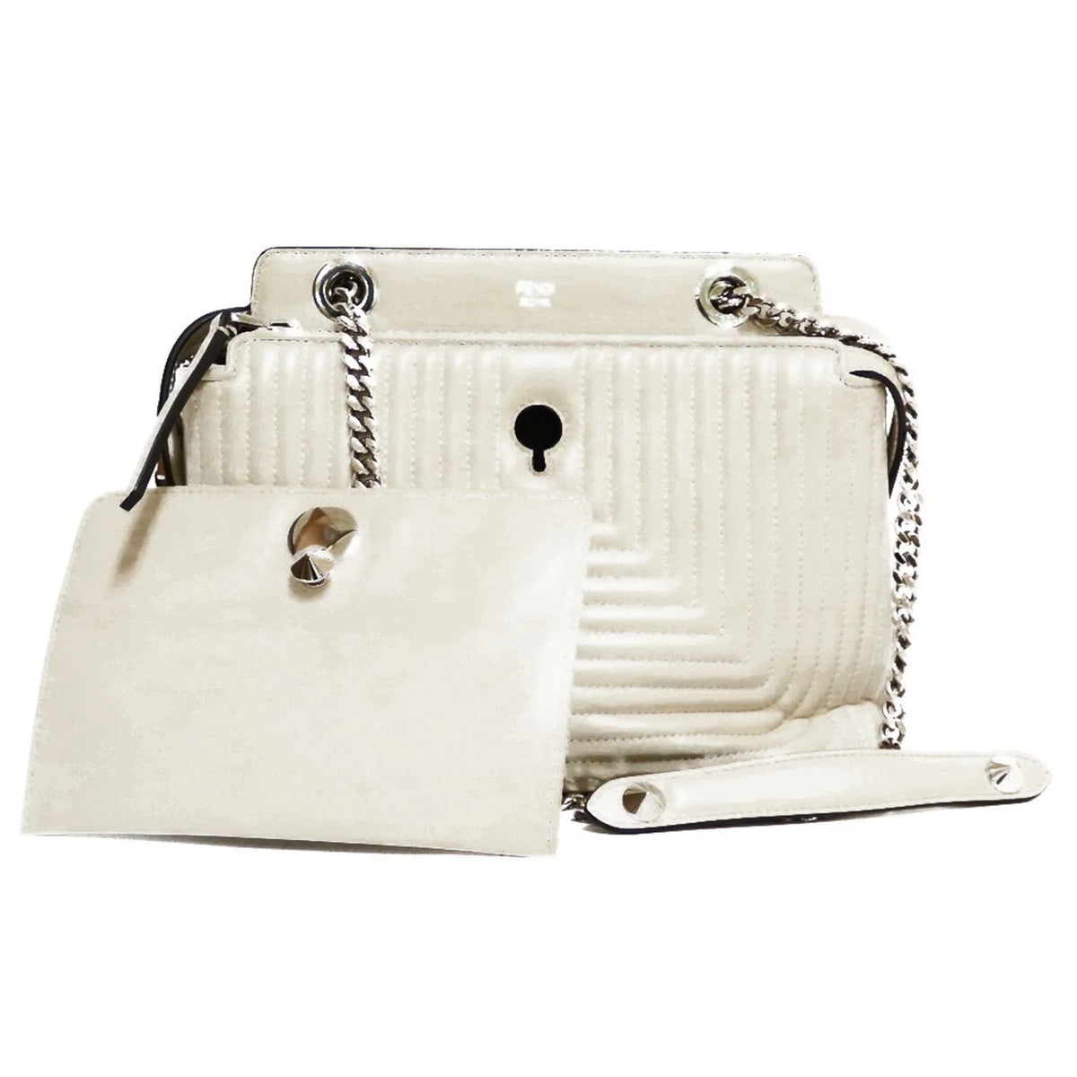 Pre-Owned  Shoulder Bag Dot Com Ivory White Ladies (Fair)