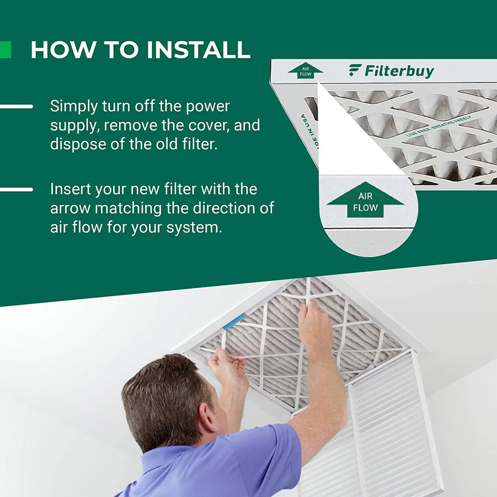 Filterbuy 16x16x1  13 Pleated   Furnace Air Filters (4-Pack)