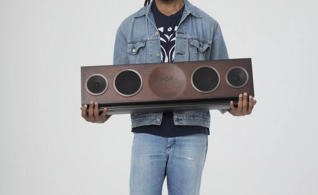 House of Marley, One Foundation Premium Home Audio Hi-Fi System, 3.5 High-Output Woofers, 2 x 1 High-Definition Tweeters, 220 Watt Stereo Power,  Certified Solid Oak Baffle, -DA002- Regal