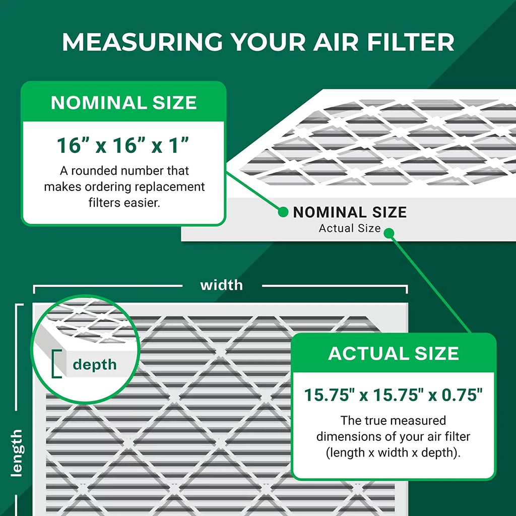 Filterbuy 16x16x1  13 Pleated   Furnace Air Filters (4-Pack)
