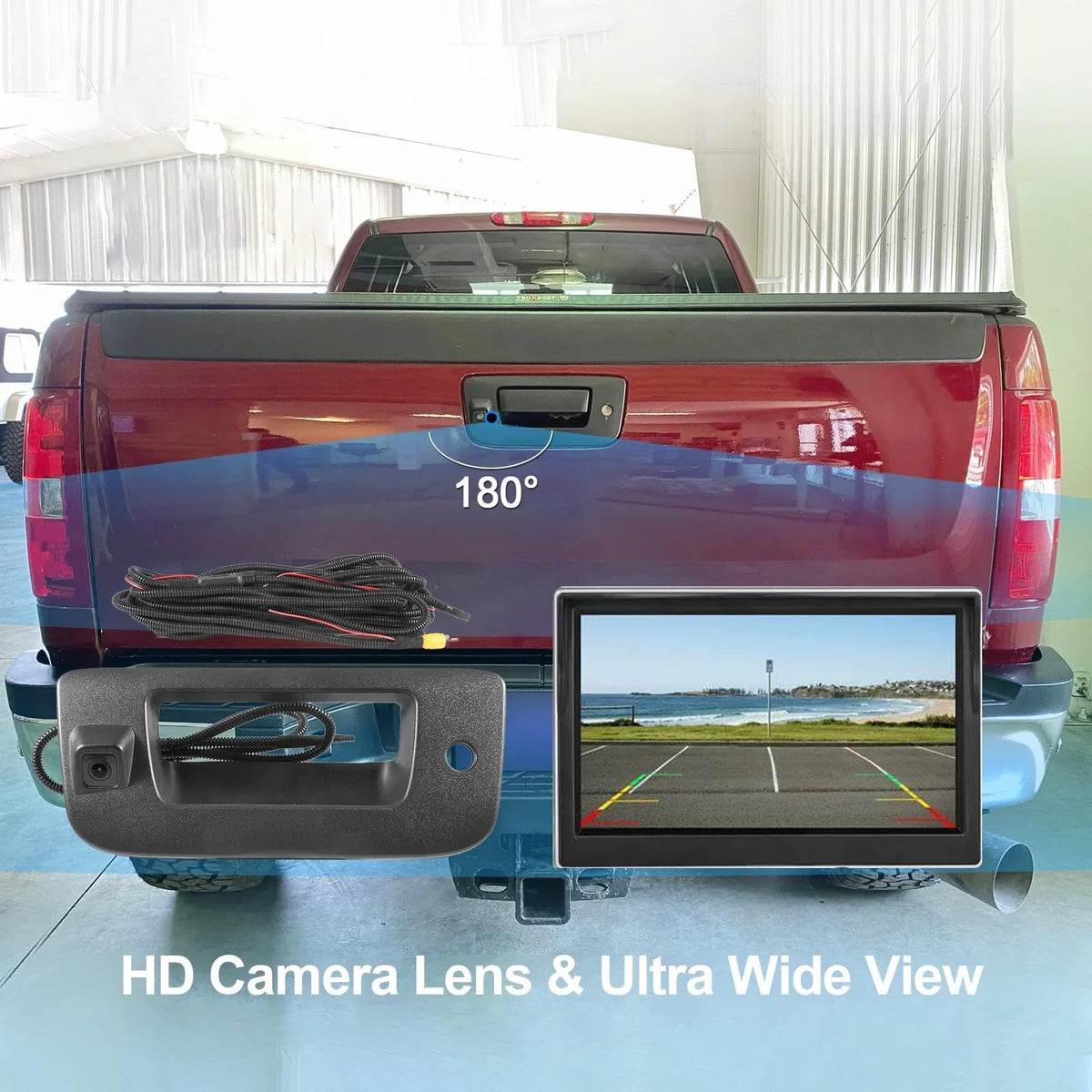 Rear View Backup Tailgate Handle Camera for 2007-2013 Chevy Silverado/ Sierra 22755304