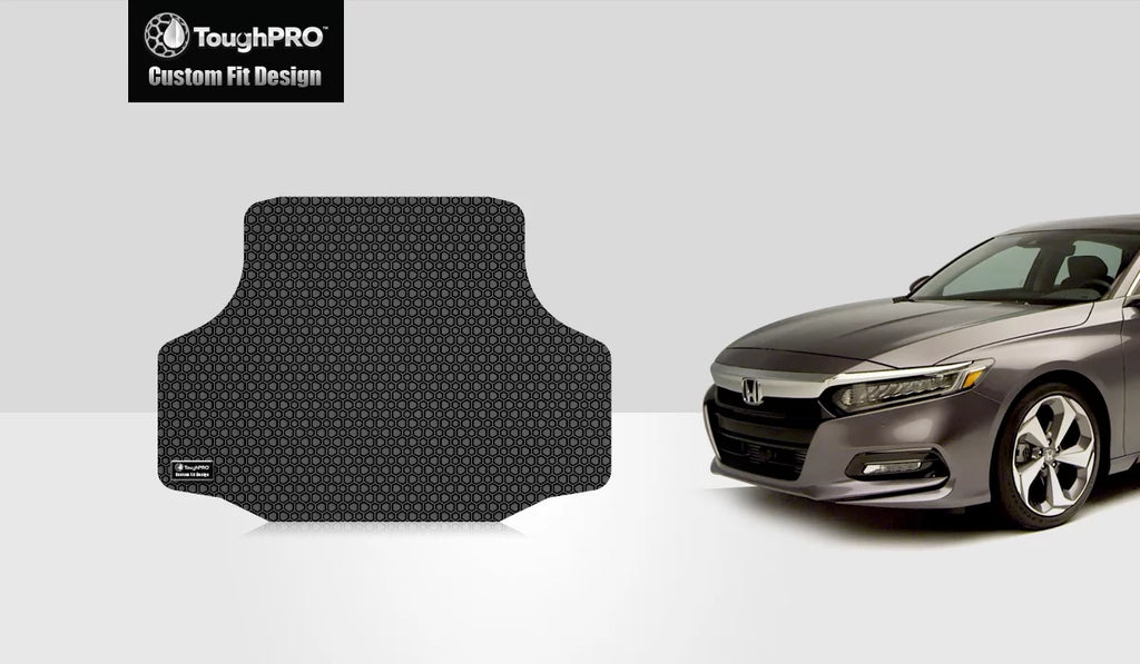 ToughPRO - Trunk Mat Compatible with  Accord - All Weather Heavy Duty (Made in ) - Black Rubber - 2018
