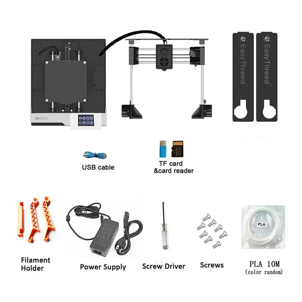 EasyThreed 3D printer,Print Size Removable K6 Plus 3D Printer  Kids  Printers 3D-Printer 3D Printer Hine 100x100x100mm/4x4x4inches  Comes Plus Printer Hine