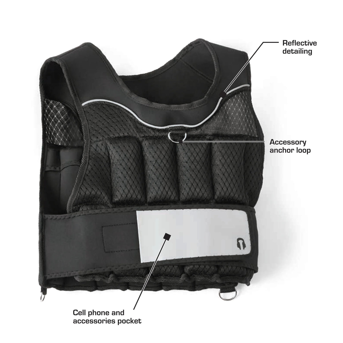 Athletic Works 20lb Adjustable Weighted Training Vest