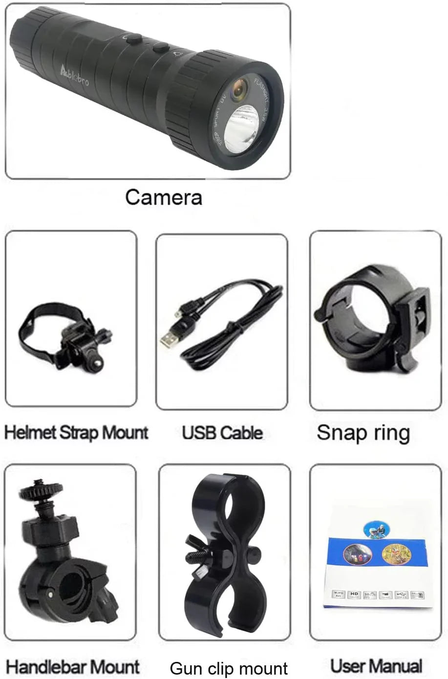 Sport Action  Camera, Waterproof Hunting Camera for Clay Shooting and Hunting Helmet Cam Body Mounted