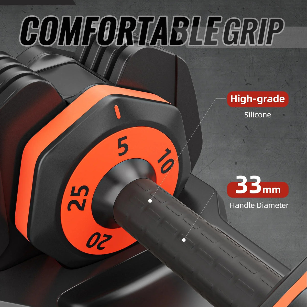 Seizeen Dumbbells, 5-In-1 Adjustable Dumbbells Set, Free Weights Dumbbells 5-25 Pound for Man Woman Home Gym Workouts, Single
