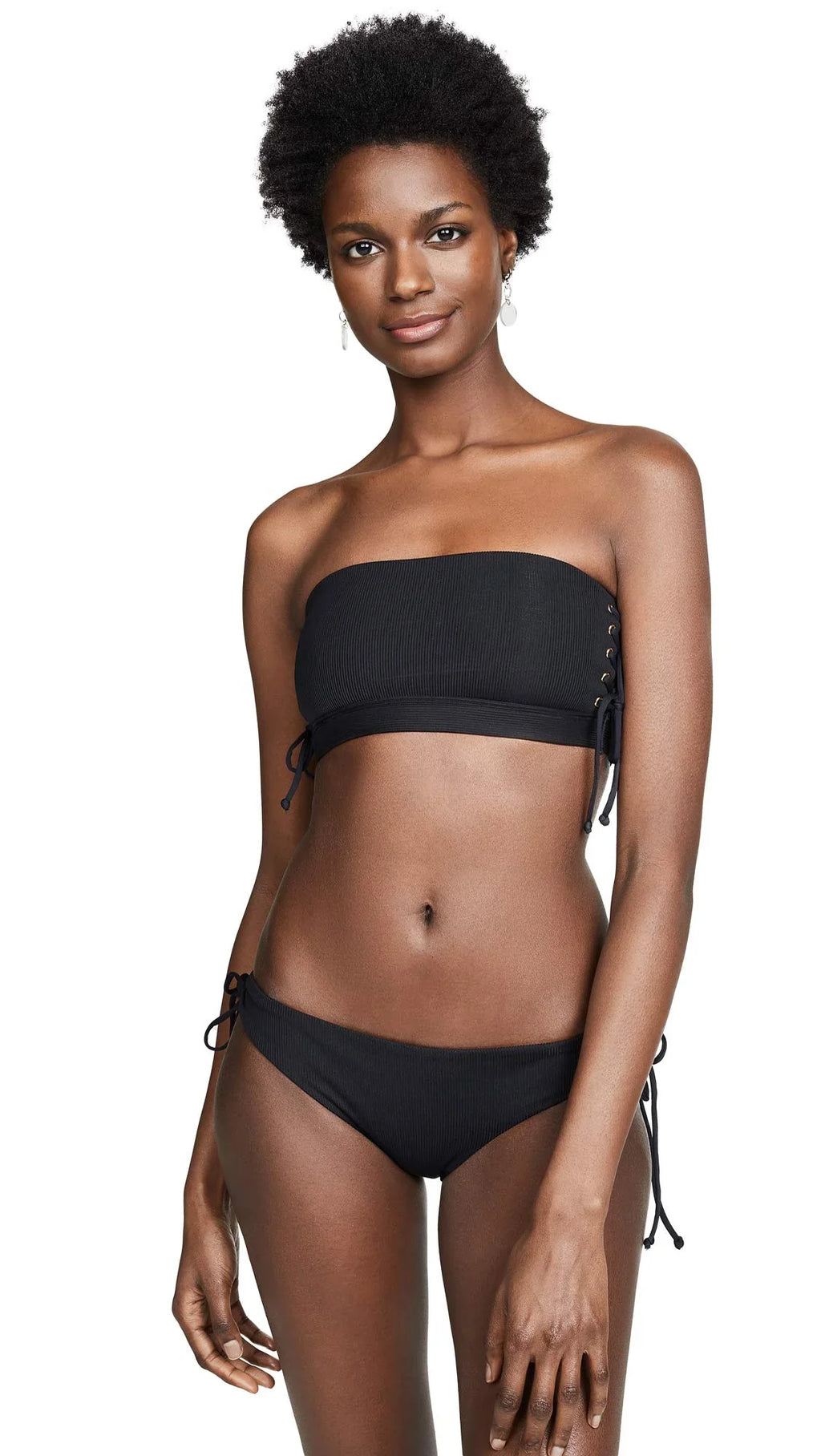 LSpace Women's Crystal Bikini Top Swimwear Black Size X-Small