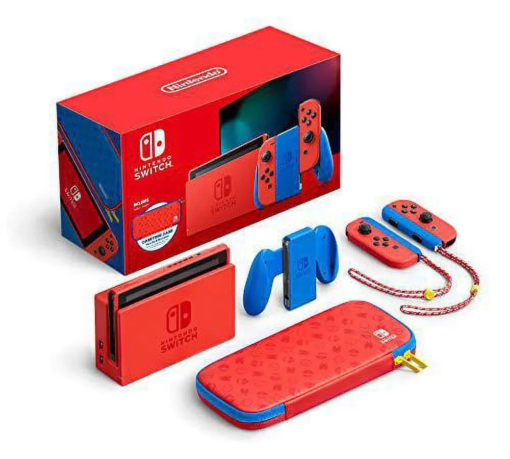 Nintendo Switch with Red Joy-Con - Mario Red & Blue Edition - game console - Full  - red
