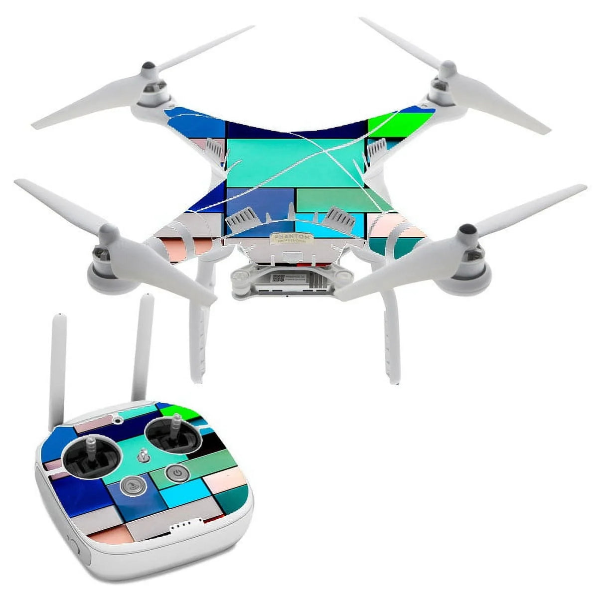 Textures Squares  Phantom 3 Professional Skin Skins Vinyl Decal Kit