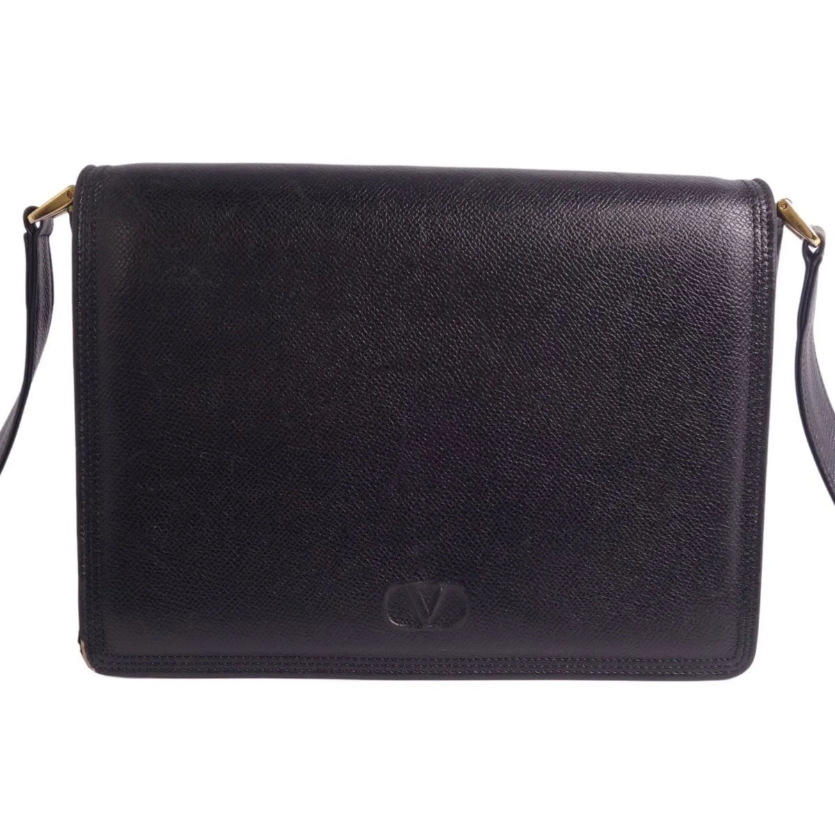 Pre-Owned Valentino Garavani bag shoulder pattern calf leather ladies black (Good)