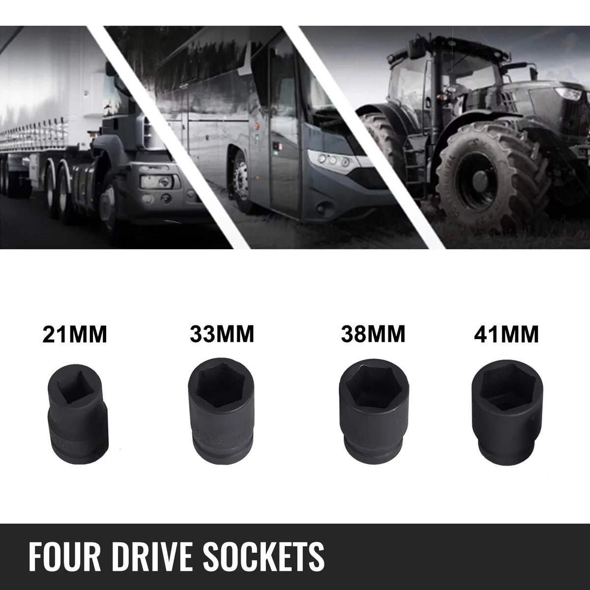 1:58 Torque Multiplier Set Wrench Lug Nut Labor Saving Lugnuts 4 Sockets w/ Case