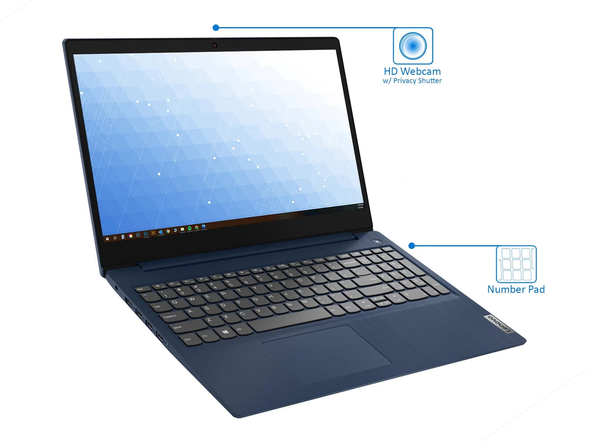 Lenovo IdeaPad 3i Laptop, 15.6"  Display, Intel Core i3-1115G4 Upto 4.1GHz, 8GB , 512GB NVMe , , Card Reader, Wi-Fi, Bluetooth, Windows 11 Home S