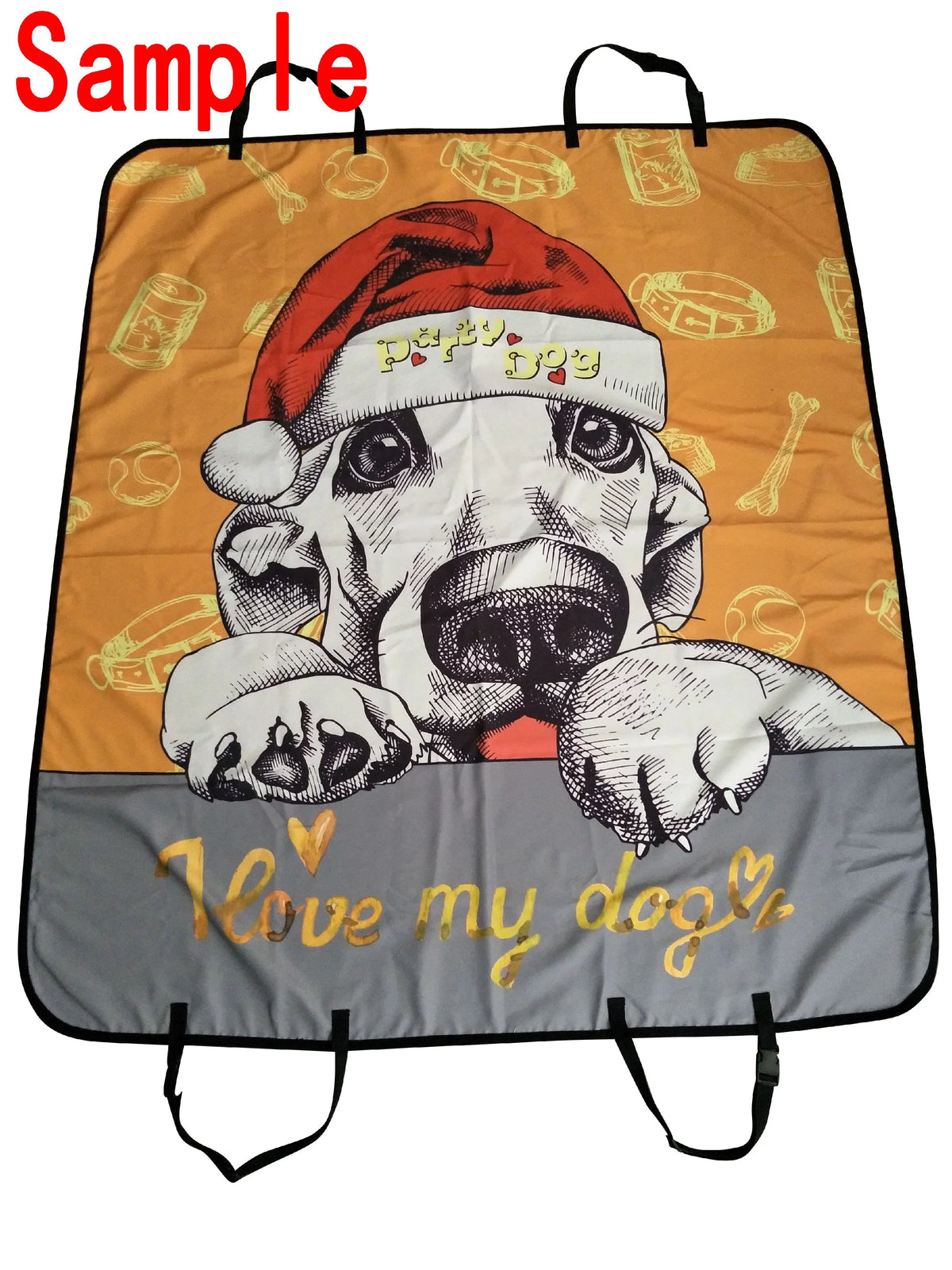 Merry christmas Dreamlike the Santa Claus Pet Car Seat Cover Dog Car Seat Mat Hammock Cargo Mat Trunk Mat For Cars Trucks and  54x60 inches