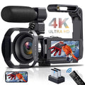 4K Video Camera for Youtube Camcorder 48MP 60FPS WiFi Vlogging 18X Digital Camera  Night Vision