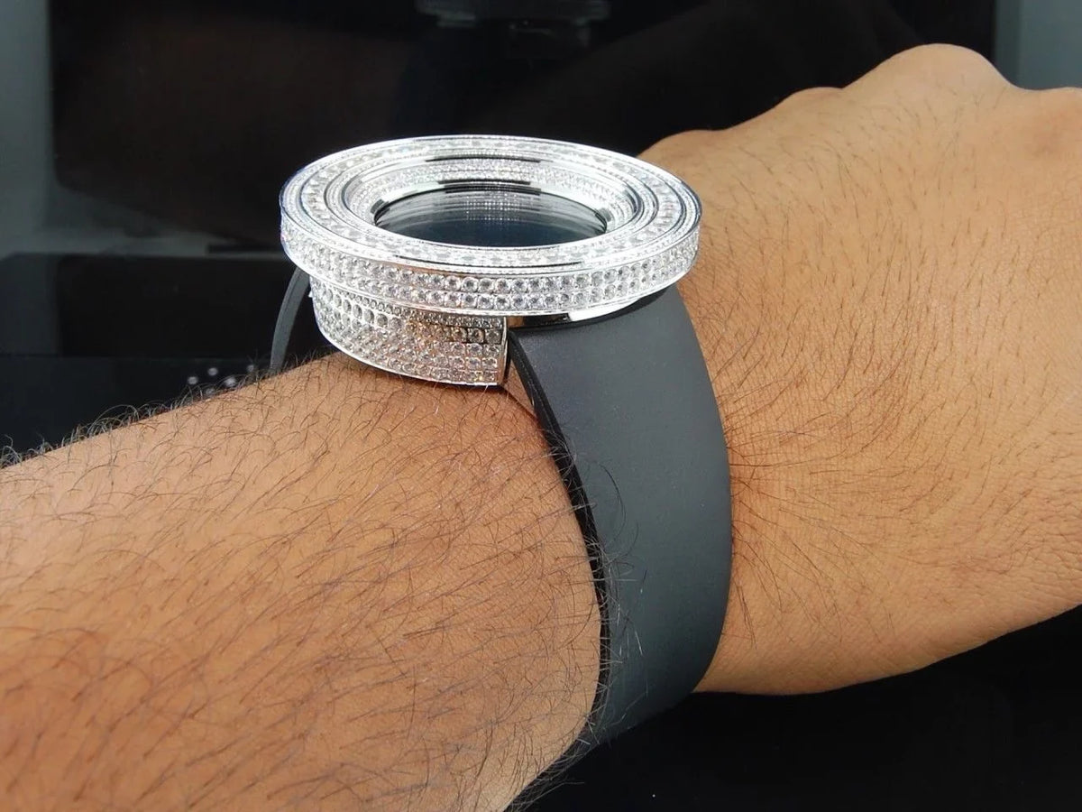 Mens Techno Com  Joe Rodeo JoJino 15 ct Custom White Simulated Diamond Watch