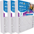 16x25x3 Air Filter  13 Comparable to  1500 - 2200 &  9 Compatible with Air Bear 255649-101 Premium  Made 16x25x3 Furnace Filter 3 Pack by     .