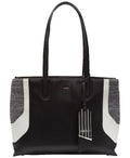 Jade Wide Handbag Tote (Gray/Black)