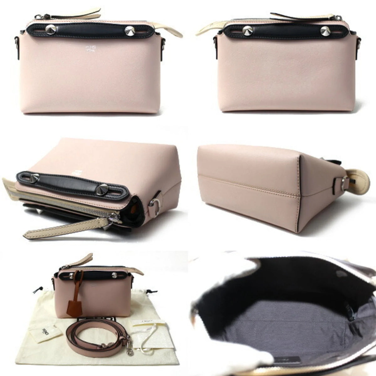 Pre-Owned  By the Way Small Boston 2Way Shoulder Bag Light Pink Black Beige 8BL145 5QJ F1D5B    Women's (Good)