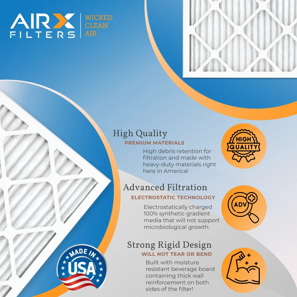 16x16x1 Air Filter  13 Rating, 12 Pack of Furnace Filters Comparable to  1500 - 2200 &  9 - Made in  by     .