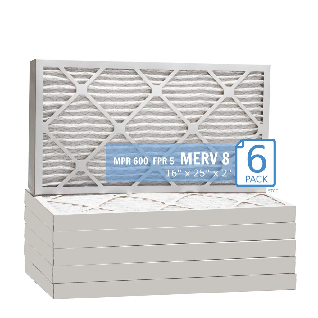 16x25x2, Purolator / Air Guard  Hi-E 40 Extended Surface Pleated Air Filter, Mechanical  8, (6 Pack)