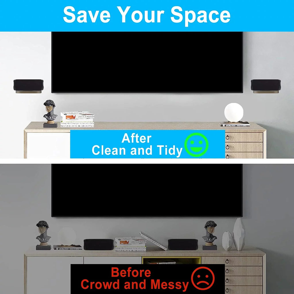Universal Speaker Wall Mount for , Bose, Sony, Sonos, Logitech, Roku Speaker Mount, Adjustable Wall Shelf for Most