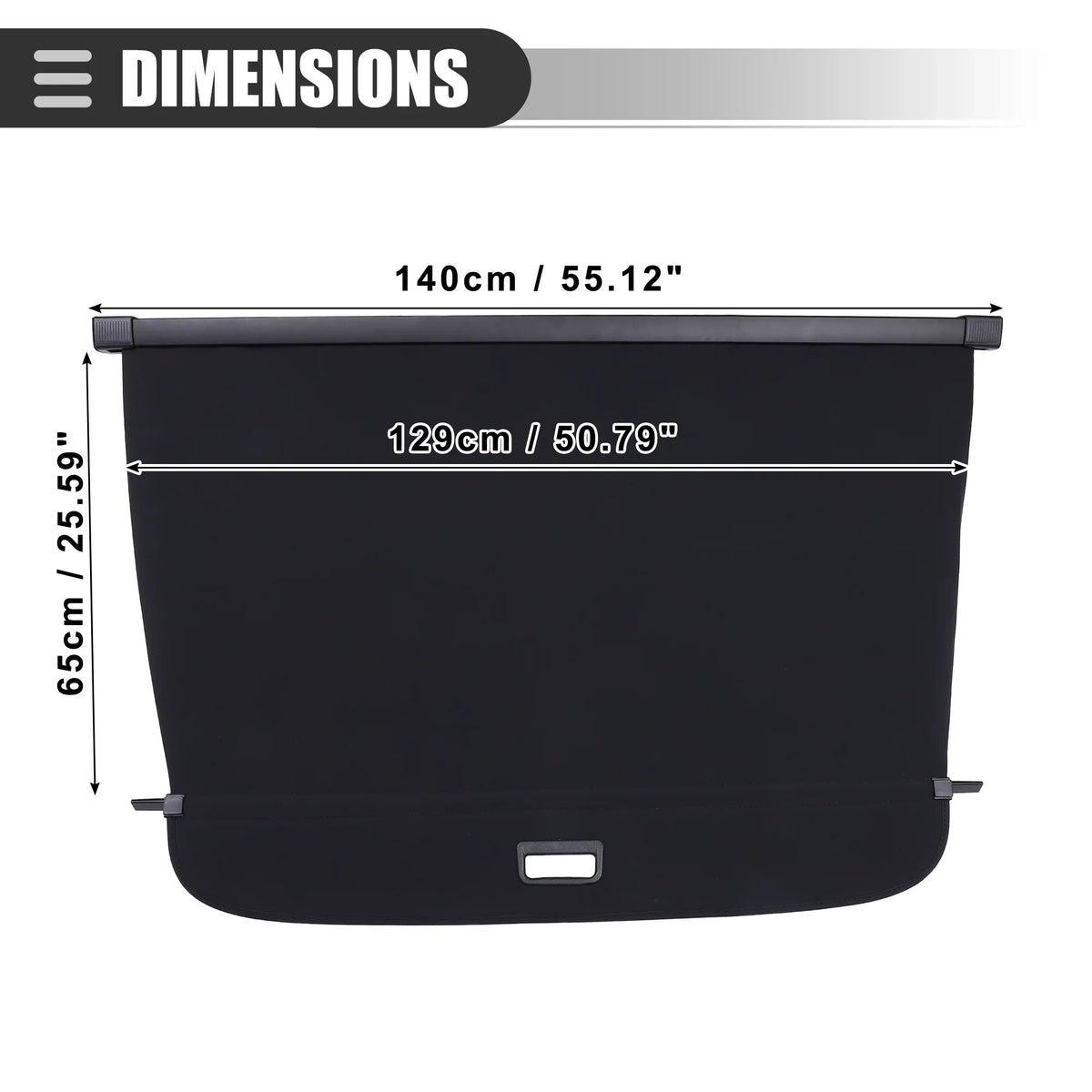 Retractable Cargo Cover Rear Trunk Security Cover Shield Shade for Audi Q7 2016-2022 Canvas Black