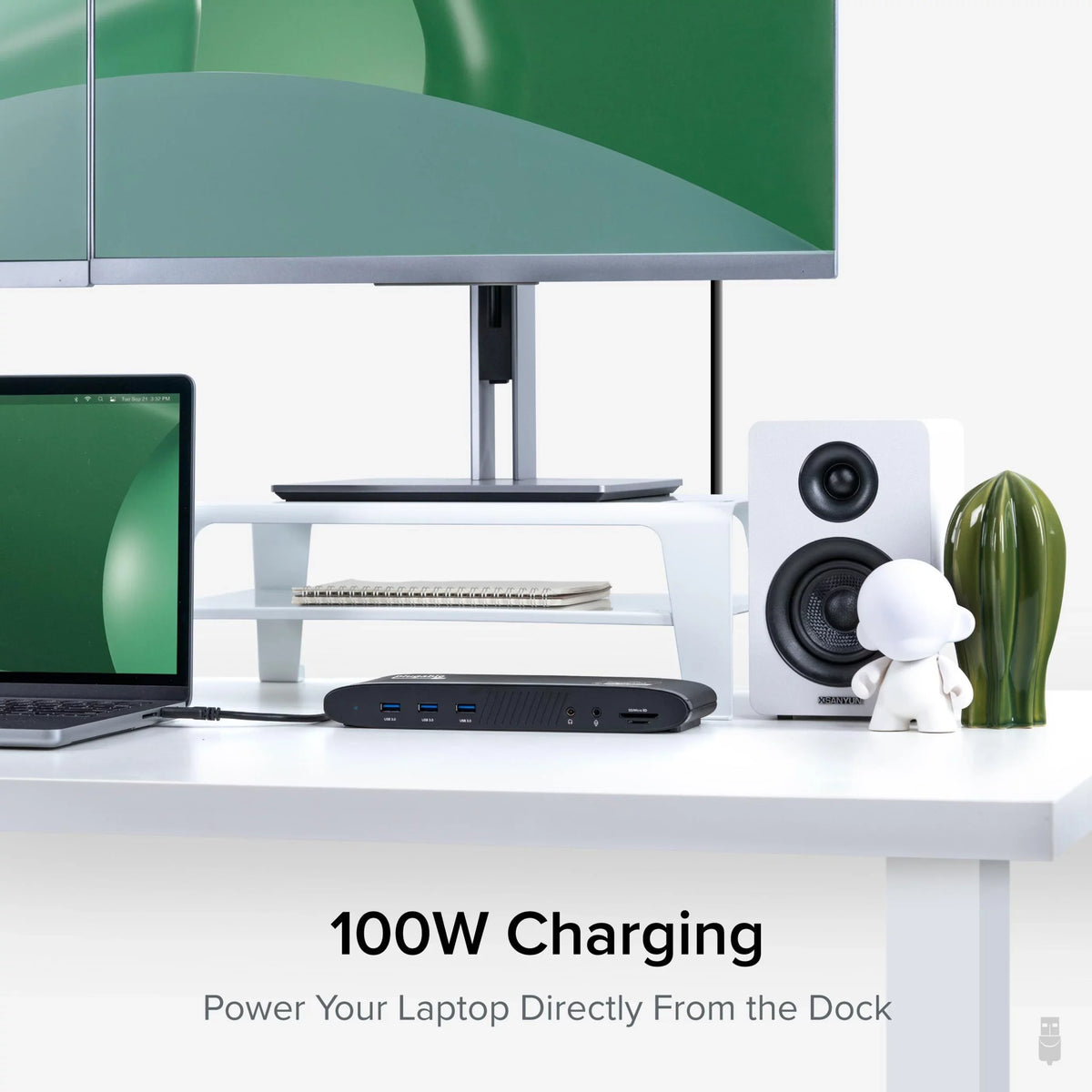 Plugable 13-in-1  C Docking Station Dual Monitor, 100W Charging, Dual 4K Displays 2x  or 2x DisplayPort, Compatible with Mac, Windows, Thunderbolt 3 / 4, -C (5x , Ethernet,  Card Reader