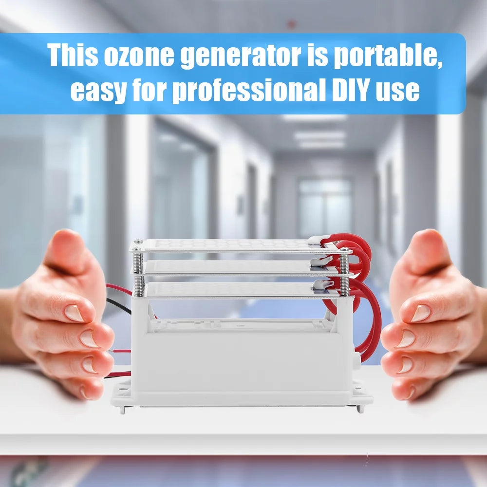 Portable Ceramic 15g/h Generator Long Life Three Tablets Integrated Plate Air Water Purifier