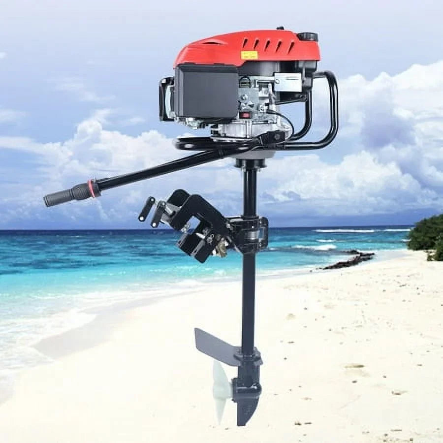 Outboard Motor 4 Stroke 6  Heavy Duty Boat Engine  Air Cooling System 173CC