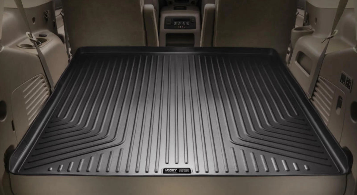 Husky by RealTruck Weatherbeater Series Cargo Liner behind 3rd Row Black Compatible with 21 Chevrolet Suburban/ Yukon  Compatible with select: 2021-2023 Cadillac Escalade