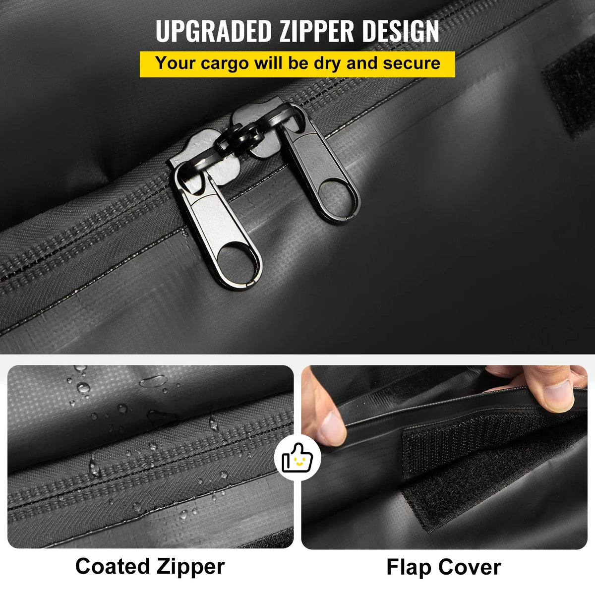 Hitch Cargo Carrier Bag, Waterproof 840D , 60"x24"x26" (22 Cubic Feet), Heavy Duty Cargo Bag for Hitch Carrier with Reinforced Straps, Fits Car Truck  Vans Hitch Basket