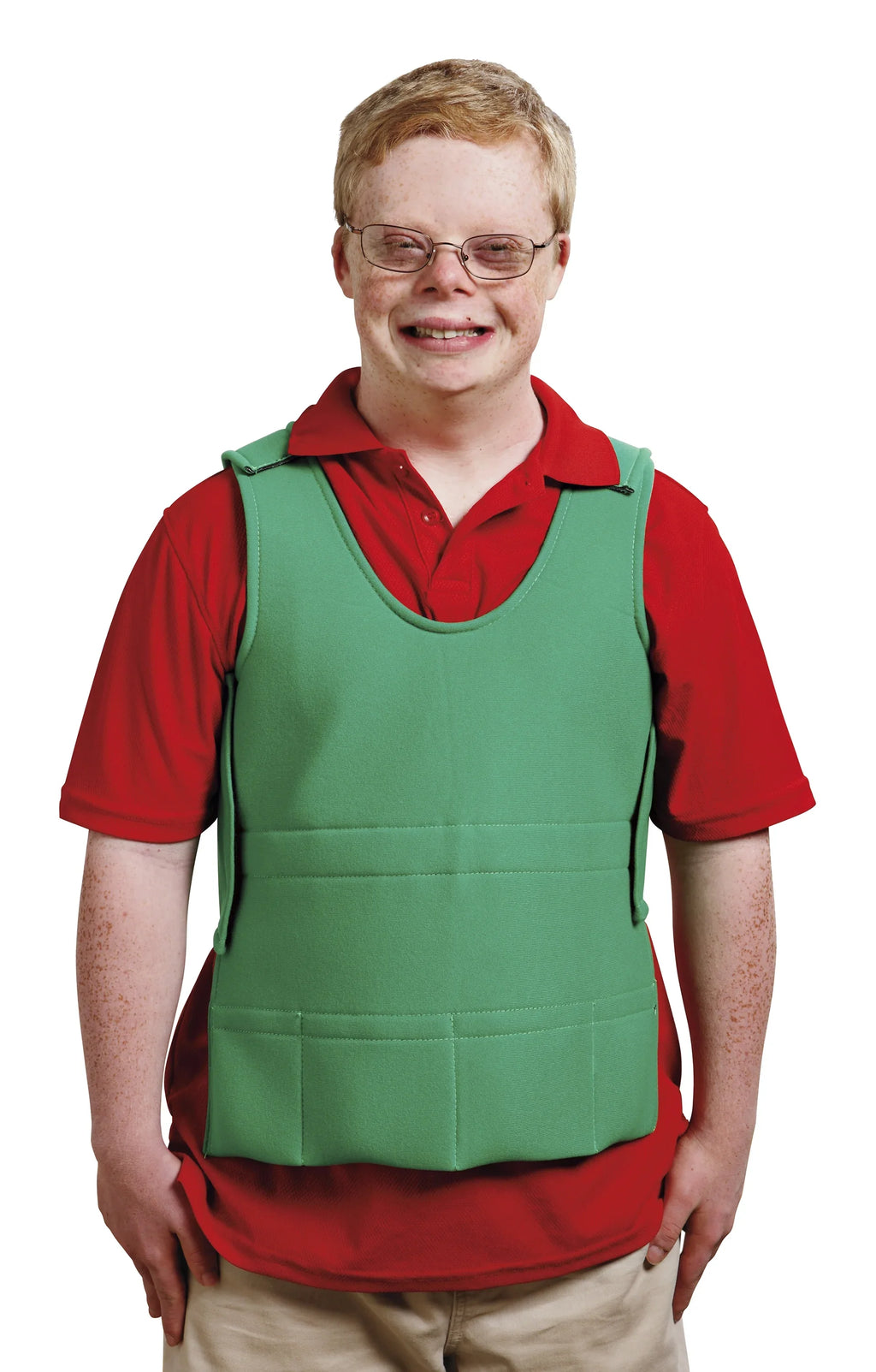 Abilitations Weighted Vest, Red, X-Small, 2 Pounds